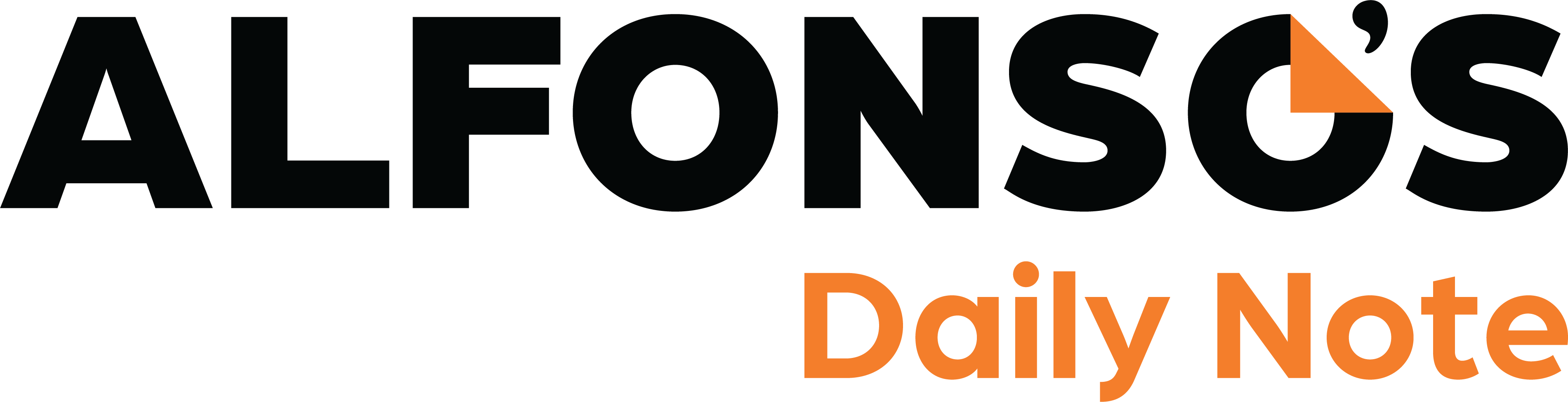 alfonsos daily note logo, dark